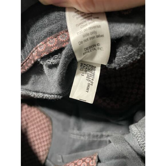 Athleta Women's Size 4 Roseville Skirt Flint Grey Black Velvet Style 918974 - Picture 8 of 9